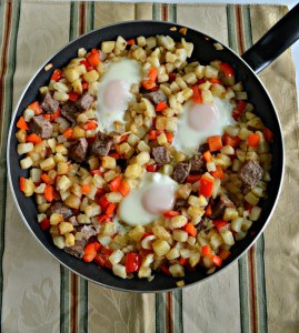 Fry up this delicious and hearty Steak and Eggs Breakfast Hash!