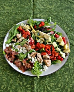 Looking for a delicious entree salad? Try this tasty Greek Cobb Salad with homemade dressing!