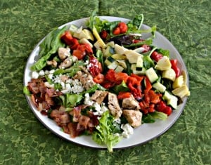 Grab some fresh vegetables and make this delicious Greek Cobb Salad!