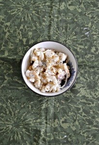 Going to a picnic? Try this awesome Jalapeno Popper Macaroni Salad recipe!