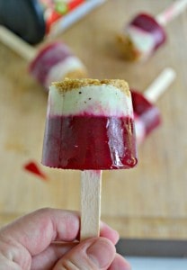 Kids and adults will love these fun Strawberry Kiwi Layered Ice Pops with Graham Cracker crumble.