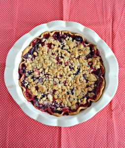 One of my favorite pies is this delicious Triple Berry Pie with crumble topping!