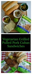 Everything you need to make a Vegetarian Grilled Pulled Pork Cuban Sandwich!