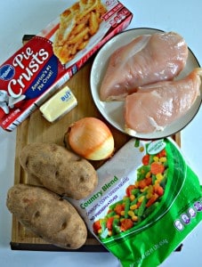 Everything you need to make easy Chicken Pot Pies! (Freezer Meal)