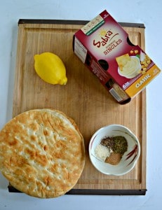 Everything you need to make Lemon Parmesan Pita Chips with Sabra Hummus Singles.