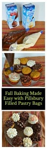 Fall Baking Made Easy with Pillsbury Filled Pastry Bags and delicious Pumpki Spice Cupcakes!