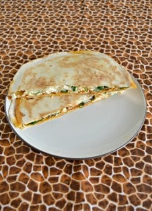 Take a bite out of these Greek Quesadillas with Sabra Hummus!