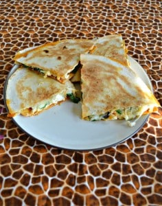 Need an "Unofficial Meal" in between lunch and dinner? Try these Greek Quesadillas for something different!