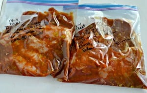 Slow Cooker Chicken Tacos have just 5 ingredients and are a great freezer meal!