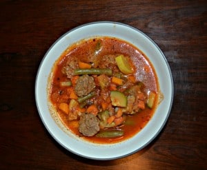 Vegetable Soup with Meatballs is a warm and comforting soup.