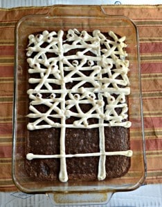 Grab some brownies and some frosting and make these Mummy Brownies!