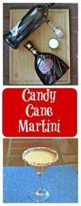 Everything you need to make a Candy Cane Martini!