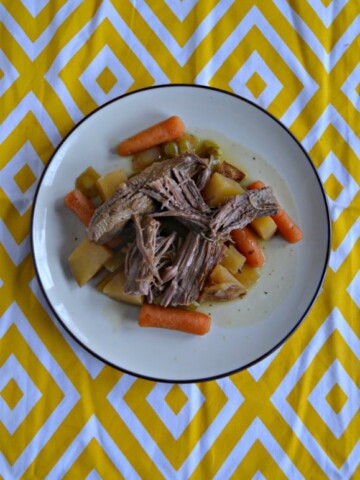 Try this delicious Slow Cooker Mississippi Roast with vegetables