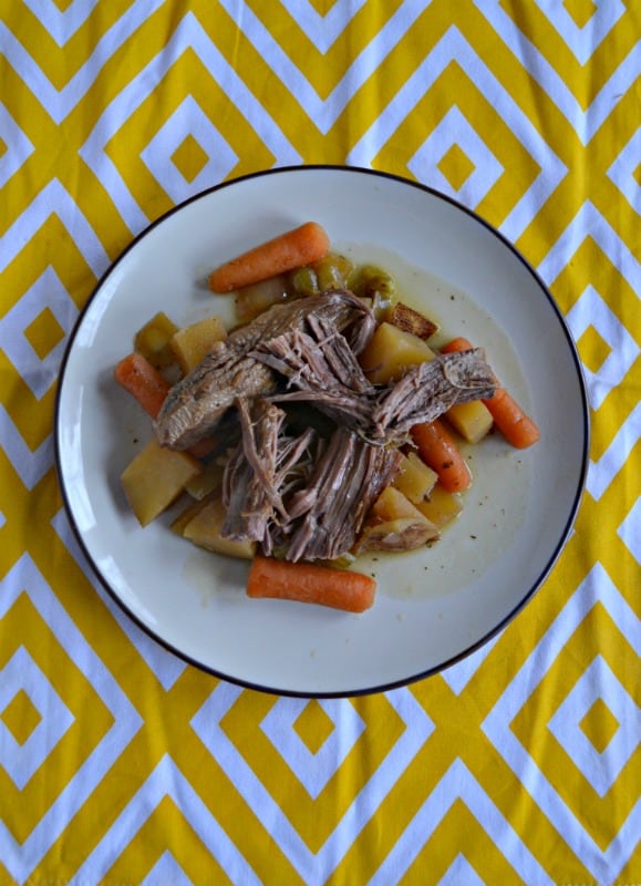 Try this delicious Slow Cooker Mississippi Roast with vegetables