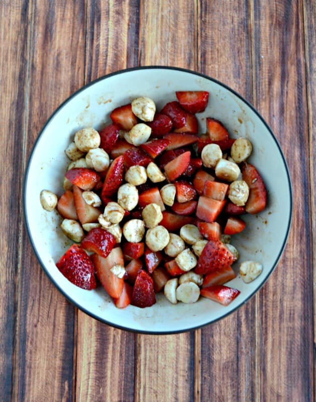 Combine strawberries, mozzarella, and chicken to make Chicken and Strawberry Caprese Wonton Cups!