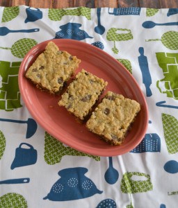 You'll love these soft and chewy Oatmeal Chocolate Chip Cookie Bars!