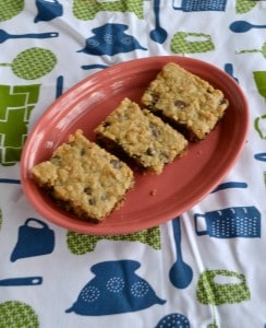 Oatmeal Chocolate Chip Cookie Bars are soft and chewy.