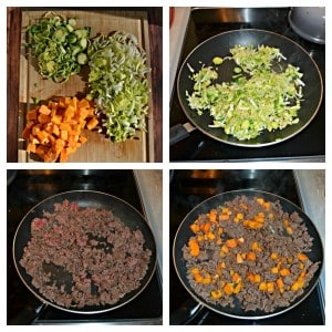 Stuff your lasagna with ground beef and winter vegetables like butternut squash, leeks, and Brussels Sprouts