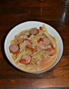 Grab a spoon and warm up with this delicious Instant Pot Cabbage and Sausage Soup