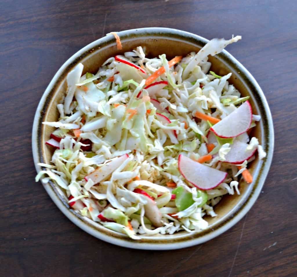 Instant Pot Sweet and Sour Chicken Bowls with fresh cabbage and radishes