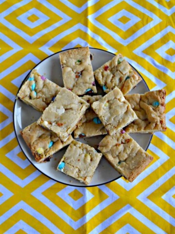 Grab one of these Pastel M&M Blondies for Easter