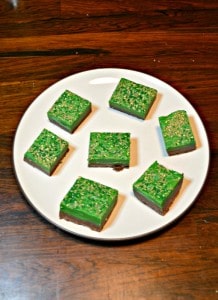 It's easy to make this Double Chocolate St. Patrick's Day Fudge