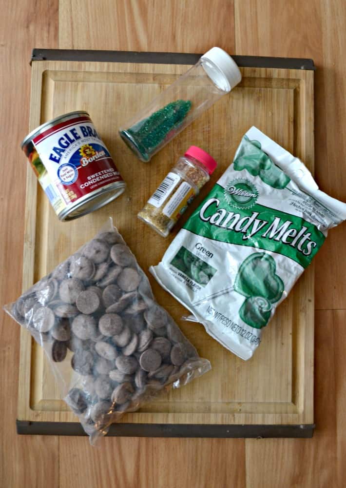 Everything you need to make Double Chocolate Fudge for St. Patrick's Day