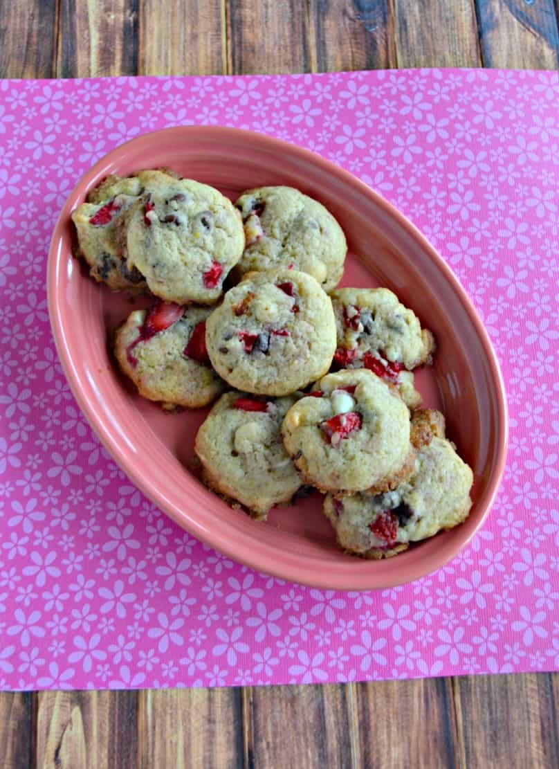You'll love the combination of flavors in these Strawberry Chocolate Chip Cookies