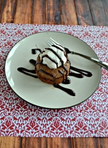 Looking for the perfect dessert for 2? Make these Molten Chocolate Lava Cakes for 2 topped with ice cream and chocolate sauce!