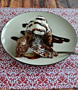 It's simple to make Molten Chocolate Lava Cake for 2!