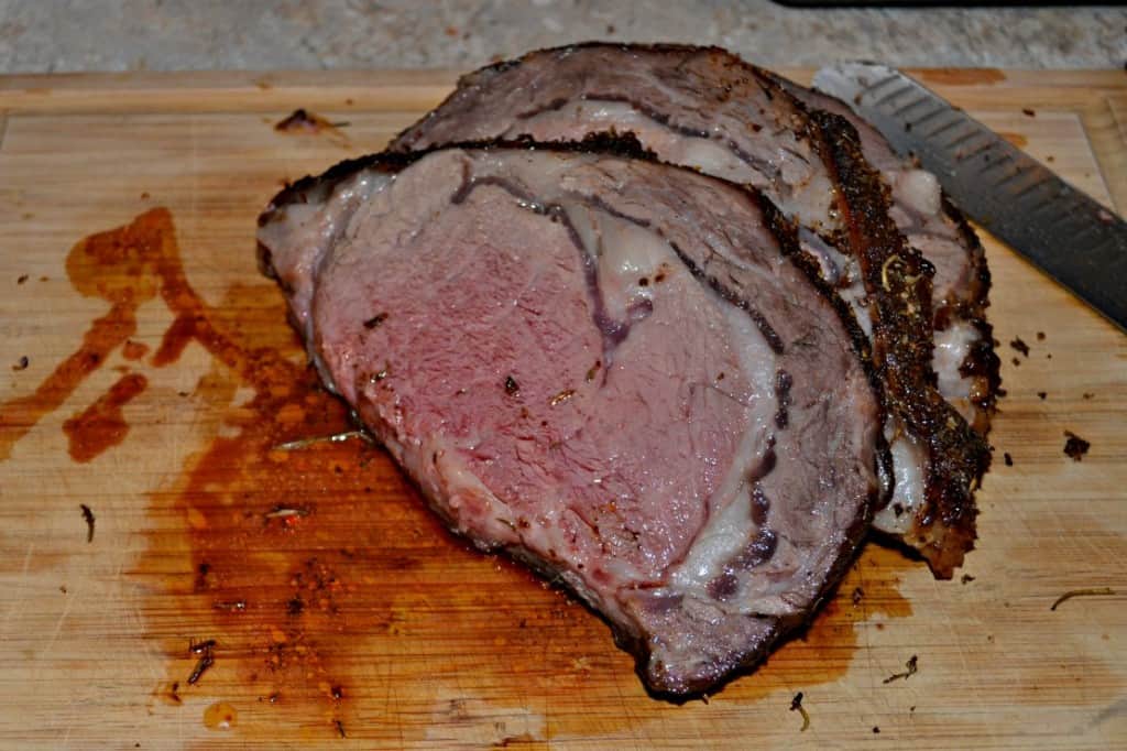 Looking for a delicious roast? Try my Pepper and Herb Crusted Standing Rib Roast with Parmesan Garlic Horseradish sauce!