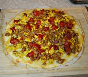 Looking for a breakfast the whole family will enjoy? Try my loaded Breakfast Pizza!