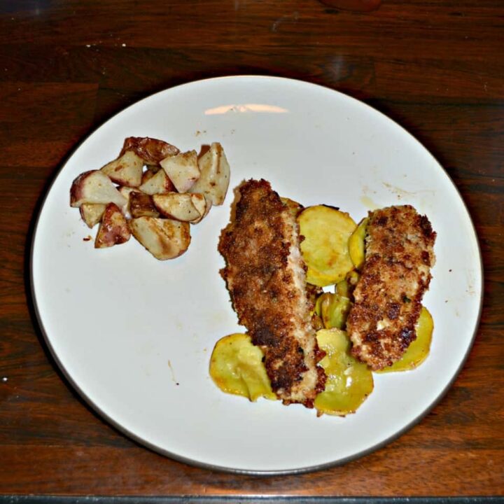 Make a flavorful and deliious Parmesan Chicken and Squash dinner!