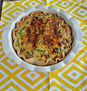 Grab a fork and dig into this Sausage, Onion, and Asparagus Quiche