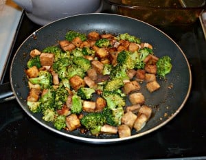 Make a pan of sticky Honey Sesame Tofu and Broccoli for dinner!