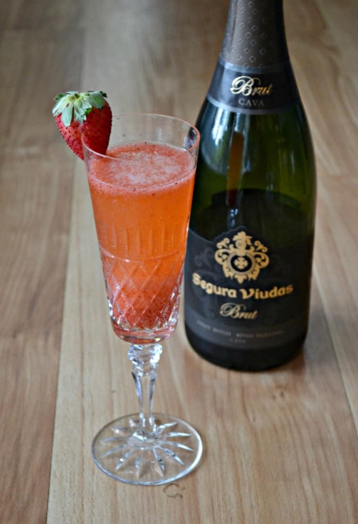 Give your bubbly a kick of flavor and color with these Strawberry Bellini's!