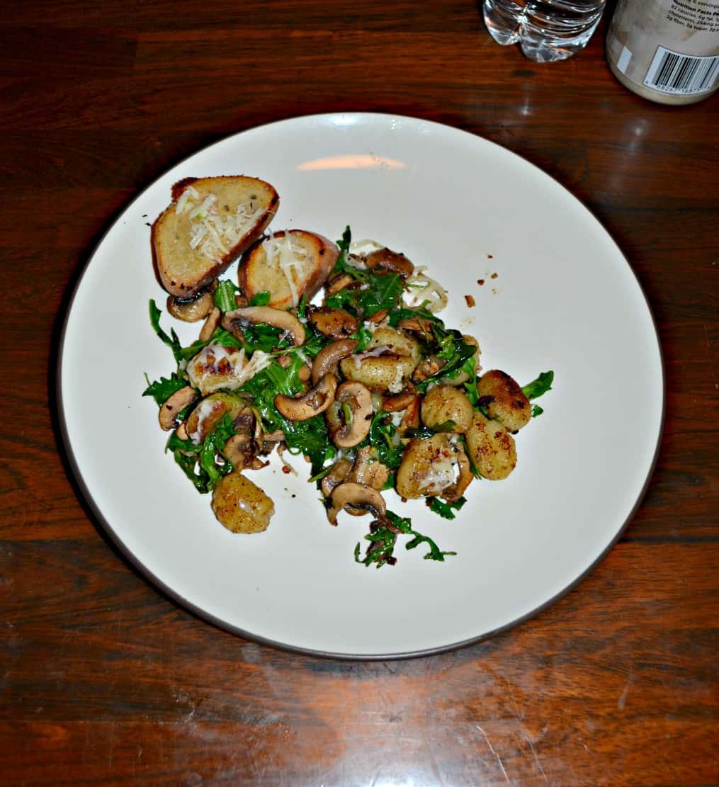 I love this quick and easy Crispy Gnocchi with Mushrooms and Arugula