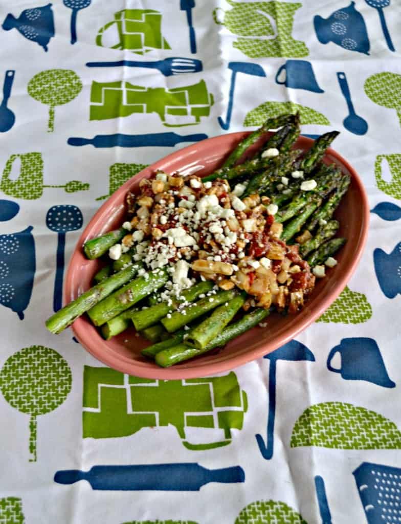 Grilled Asparagus with Greek Marinated Vegetables is a delicious vegetable side dish