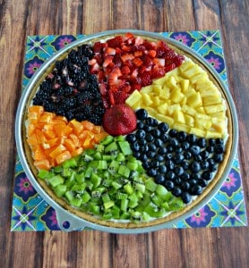 Make this fun and colorful Beach Ball Fruit PIzza for a summertime appetizer or dessert!
