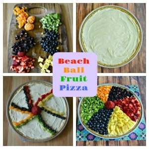 Looking for a fun dessert to take to a pool party or summer picnic? Try my Beach Ball Fruit Pizza!