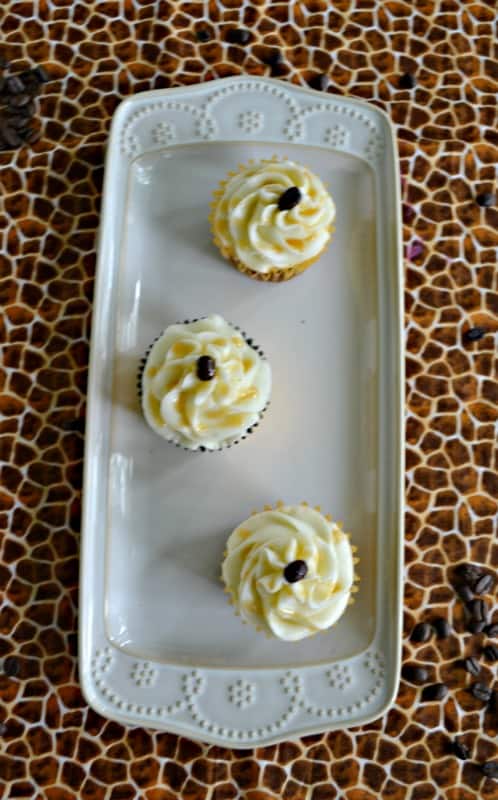 Like coffee? Then try these Caramel Macchiato Cupcakes! Coffee Cupcakes filled with caramel, topped with vanilla bean frosting and a caramel drizzle!