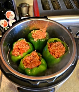 It's easy to make Stuffed Peppers in the Instant Pot!