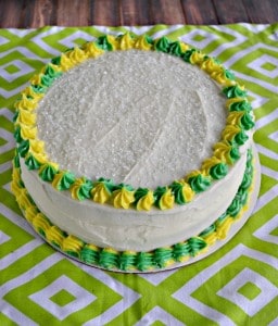 Lime Cake with Passion Fruit Filling and Lime Frosting