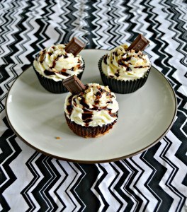 S'mores cupcakes combine a graham cracker crust, chocolate cupcakes, and marshmallow filling with an awesome frosting!