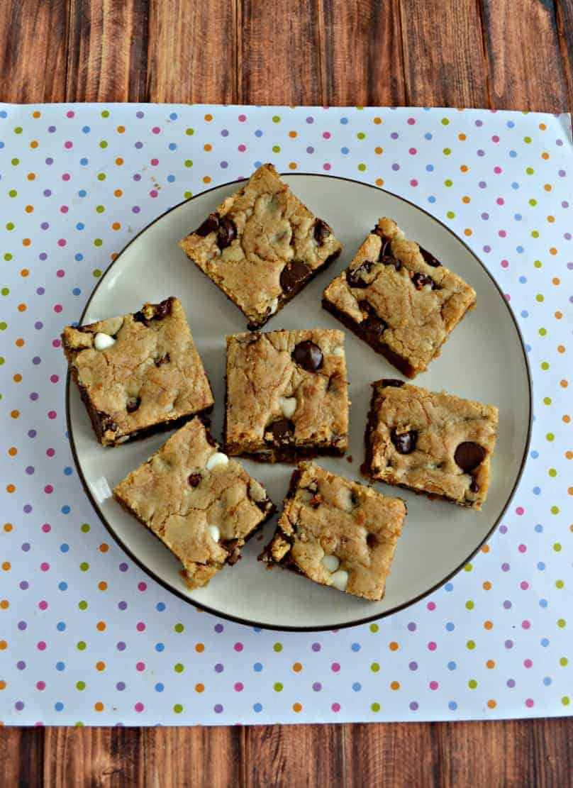 Brown Butter Triple Chip Cookie Bars