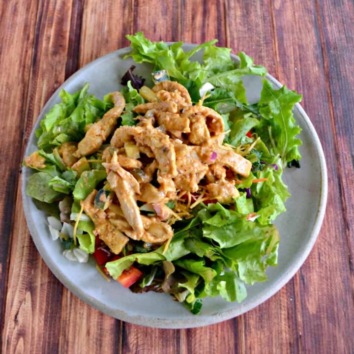 Looking for a way to freshen up your boring salad? Try my Hummus Chicken Salad recipe!