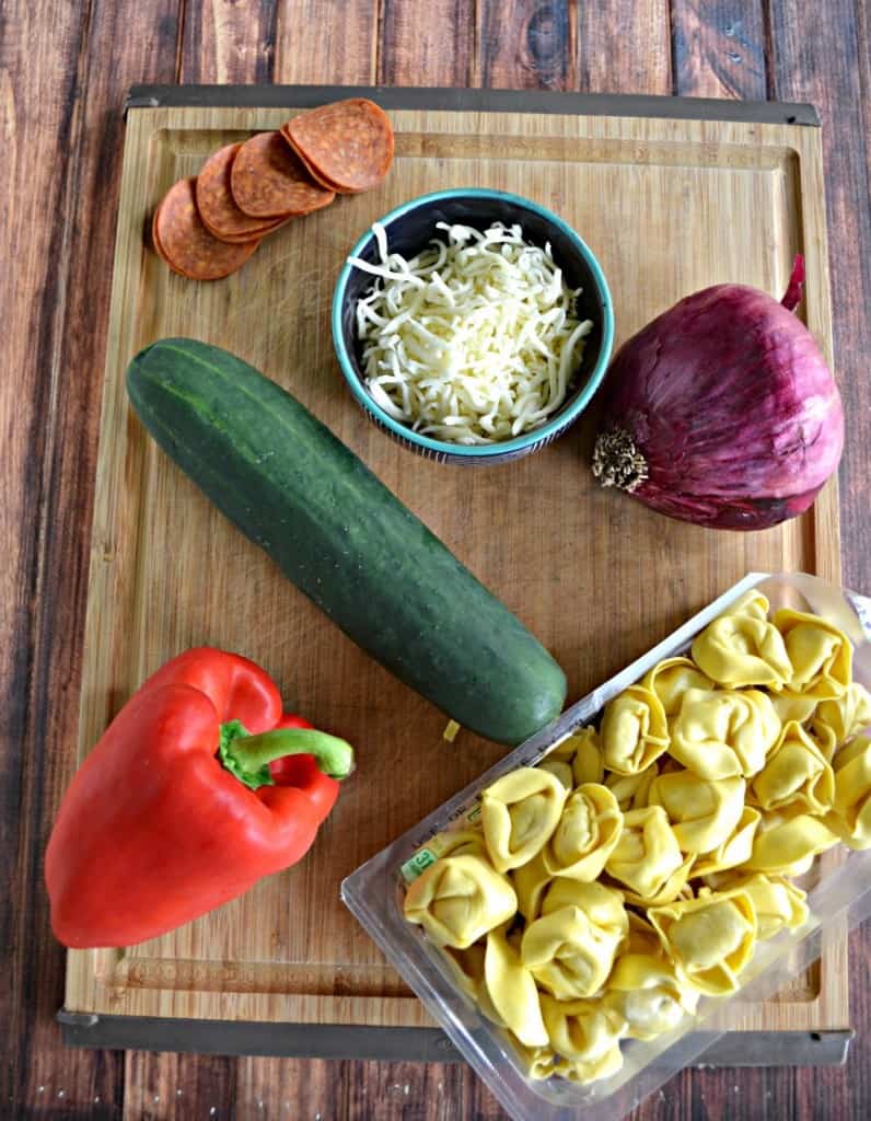 Everything you need to make Tortellini Pasta Salad