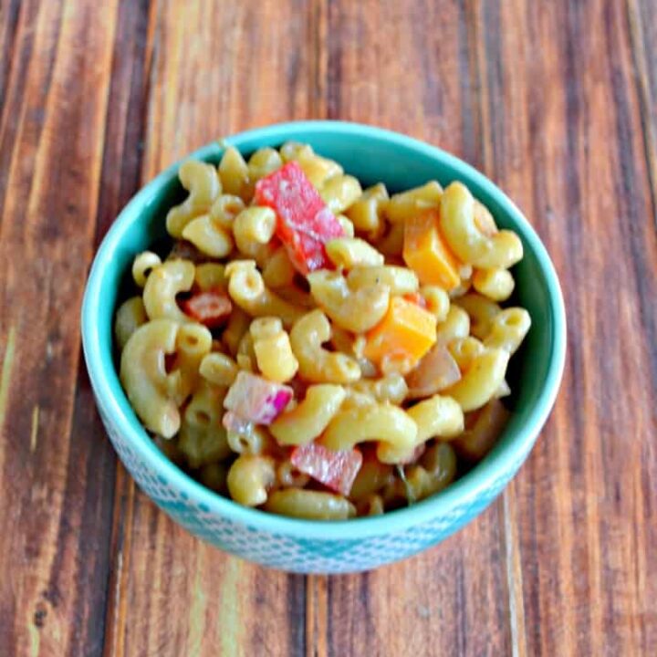 Grab a fork and dig into a dish of tasty BBQ Ranch Pasta Salad!