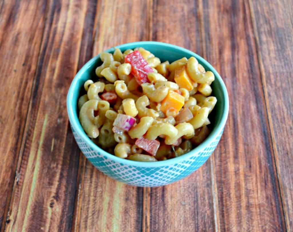 Jazz up your pasta salad with this BBQ Ranch Pasta Salad recipe!