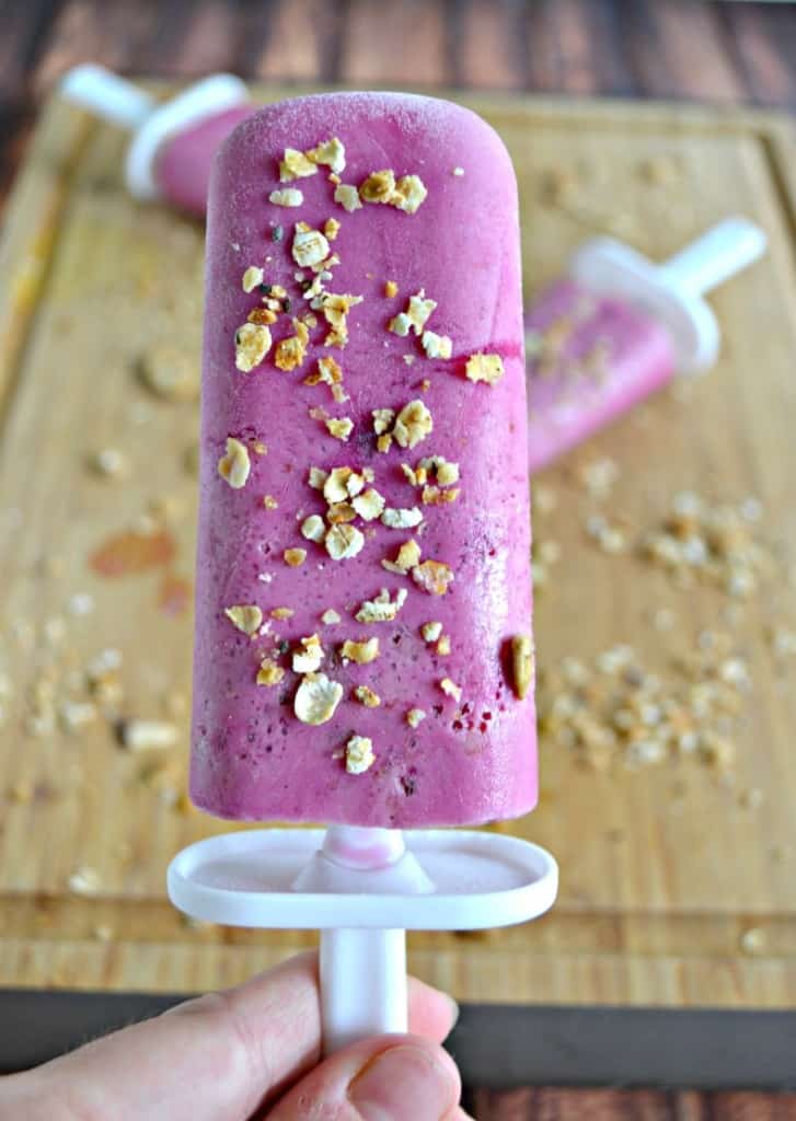 Kids and adults will love this tasty Strawberry Breakfast Popsicles perfect for on the go